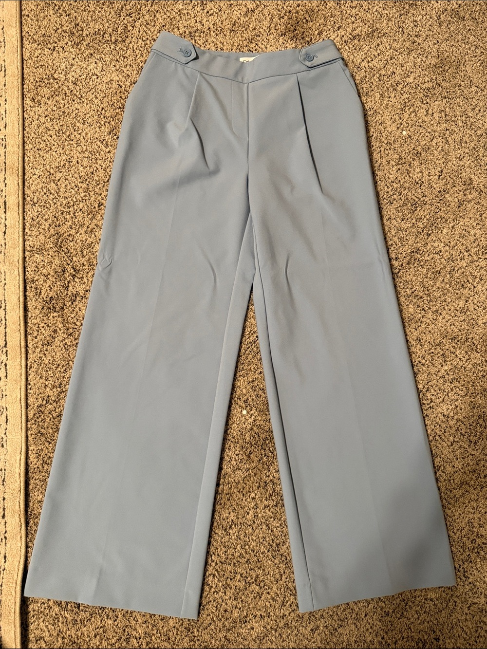 Calvin Klein Light Blue Wide-Leg Trousers